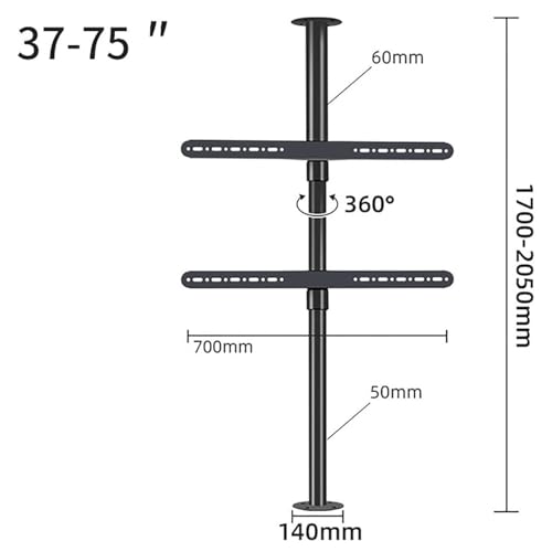 Support de plafond rotatif pour téléviseur LED orientable et inclinable - 3