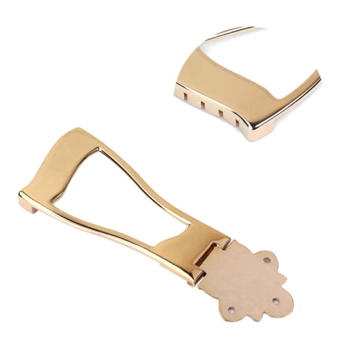 Pont de guitare cadre ouvert doré Vaguelly pour sublimer vos sessions musicales sur archtop