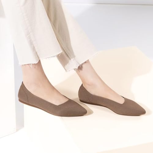 Image of Frank Mully Womens Pointed Toe Flats Knit Dress Shoes Comfort Women Shoes Softable