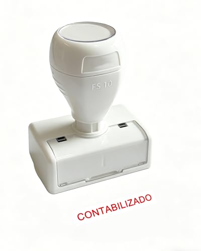 Sello de Oficina Juqumty Sello de Oficina de la Empresa con Texto “CONTABILIZADO” entintaje automático Rojo
