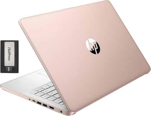 HP Stream 14' HD BrightView Laptop, Intel Celeron N150, 16GB RAM, 288GB Storage (128GB eMMC + 160GB Docking Station Set), Intel UHD Graphics, 720p Webcam, Wi-Fi, 1 Year Office 365, Win 11 S, Gold