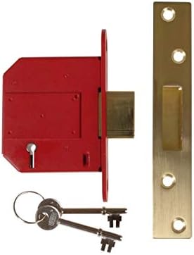 Union - StrongBOLT 2100S BS 5 Lever Mortice Deadlock 81mm 3in Satin Brass Visi