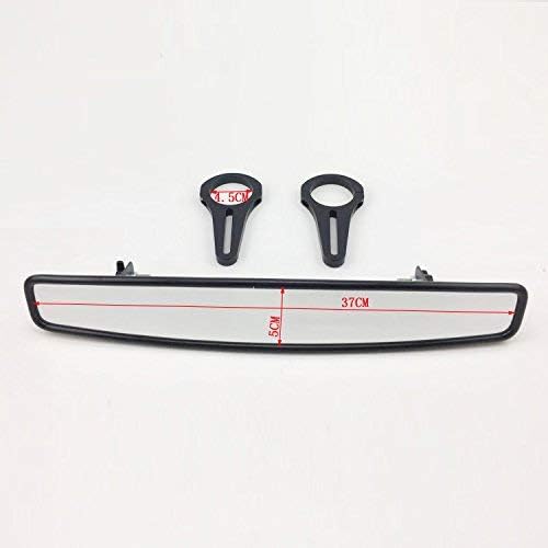 Miniatura 6 de Espejo retrovisor de carrera de 15 pulgadas de ancho espejo convexo con abrazadera de 1.75 pulgadas para ATV UTV Polaris RZR800 1000 XP900 1000 S