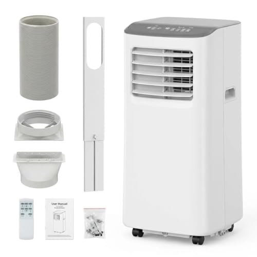 Image of 8,000 BTU Portable Air Conditioners, Portable AC Unit with Cool, Fan, Dehumidifier, Sleep, 4-in-1 Air Conditioner Portable, 24H Timer, Remote & Installation Kit, for Bedroom, Apartment, Workspace