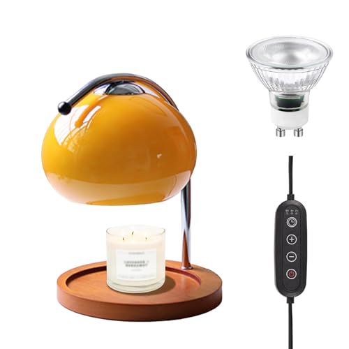 Topyond Candle Warmer Lamp with Timer & Extra-Large Wood Tray,