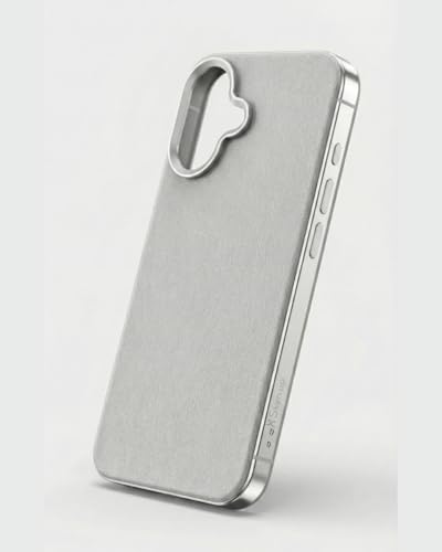 Image of SkynUp Linea Premium Leather Back Cover Case for iPhone 17 | MagSafe Compatible | Grey