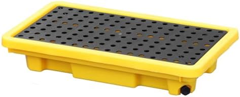 Drum Spill Containment Pallet, Leak-Proof Stackable Platform for Oil Tanks and Drums, Ideal for Warehouses and Factories,49x36x10CM/19.3x14.18x3.94in