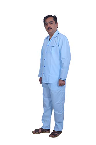 Image of Emperor Men's Cotton Plain /Solid Night Suit Pack of 1