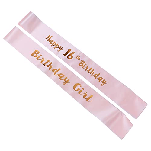 OKUMEYR Sash for Birthday Party 2pcs Women's Party Girl Sash Comfortable Fit and Sturdy Material
