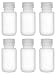 EISCO 6PK Reagent Bottles, 60ml - Wide Mouth with Screw Cap - Polypropylene - Translucent Labs