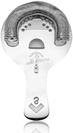 Hawthorne Strainer for Bartenders - Stainless Steel - Professional Cocktail Tool with Tight Coil - Durable Construction for High-Volume Bar Use - Thumbnail 2