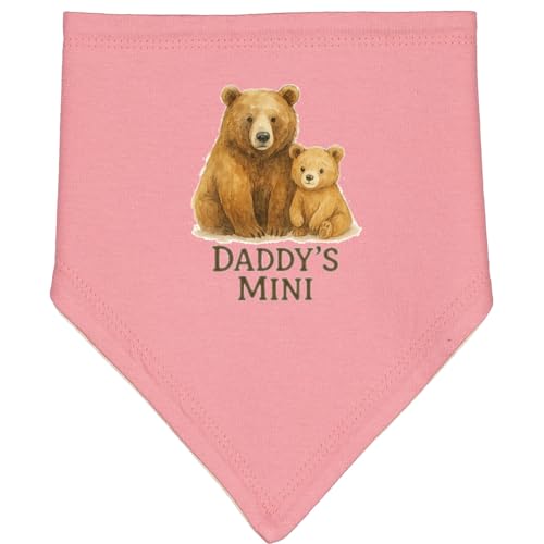 inktastic Daddy's Mini Bear Family Matching Baby Bandana Bib