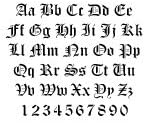 Letter and Number Stencil Set | 2 inch OLD ENGLISH Font | 10 mil | Paint Stencils for Pavement and Wall Signs