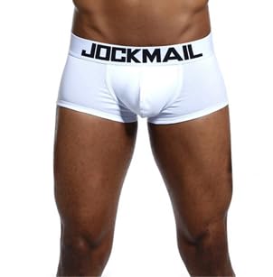 JOCKMAIL Boxer Briefs Underwear Men's Cotton Solid Color Trunk Breathable Classic Underpanties