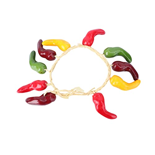 PRETYZOOM 1pc Fake Chili Skewers Simulation Pepper Skewer Artificial Wreath Fruit Decor Chinese Decor Christmas Decorations Decoration for Home Fall Decorations Garlic Pendant Foam
