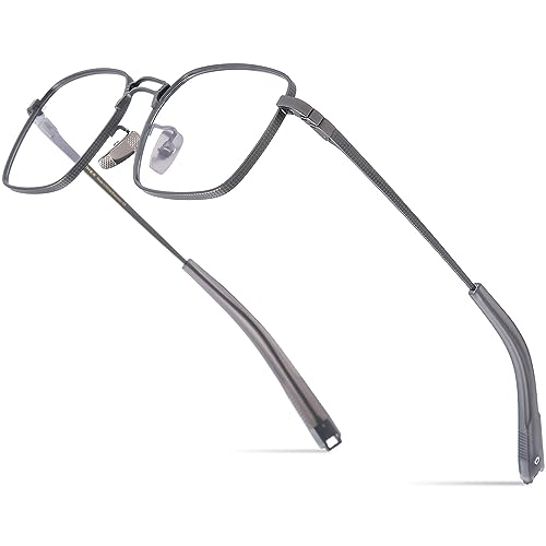 Image of FONEX Pure Titanium Glasses Frame Men Square Eyeglasses Optical Eyewear F8827