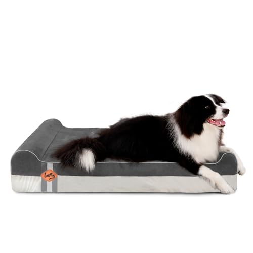 Laifug Orthopedic Memory Foam Extra Large Dog Bed Pillow (50"x36"x10", Grey) Durable Waterproof Lining and Removable Washable Cover and Smart Design 5