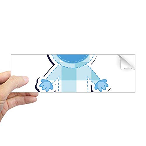 Adhesivo rectangular universo y alien astronauta para parachoques y cuaderno 2