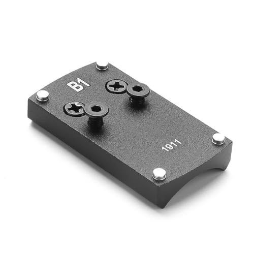HOUSON Montageplatte Adapter, Rot-Punkt-Visier Adapter RMR Universal-Visier Platten Optik Sight Mount für Glock Beretta Colt 1911Springfield XD M&P Shield 2.0 9mm .40 S&W Pistole(Colt 1911)