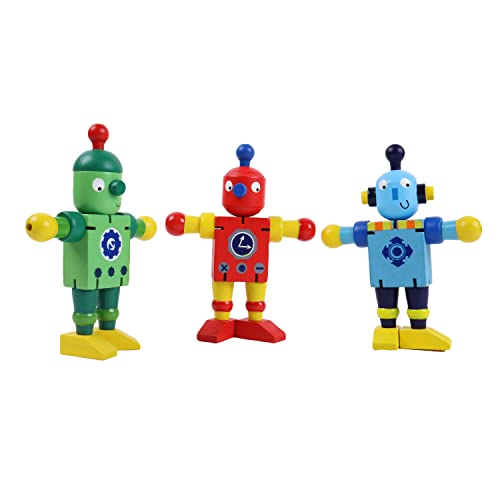 PLANETE BOIS - Petit Robot Articulé - 030169 - 9 cm - Bois - Fléxible - Modèle Aléatoire - À Partir de 3 Ans Cover