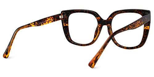 Zeelool Stylish Oversized Square Blue Light Blocking Glasses Computer Gaming Eyewear For Women Brenda Zop02126-01 Mauve #TOP5