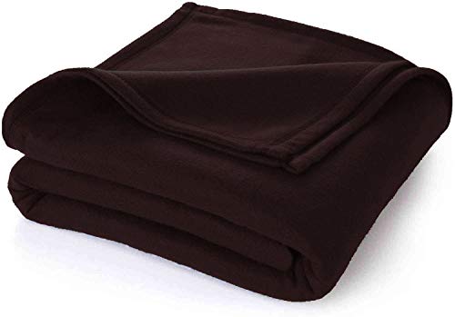The Home Talk Store Polar Fleece Bed Blanket | Thermal Lightweight Spread | Poly-Fiber | All Season Cozy Throw Paw Blankets For Dogs, Cats | Pet Blankets | Twin Size | 56’’ X 92’’ | Coffee Brown #TOP14