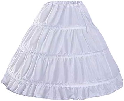 CEZOM Girls' 3 Hoops Petticoat Full Slip Flower Girl Crinoline Underskirt MPT127
