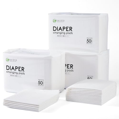 Image of kerätä Disposable Changing Pads for Baby, 150 Pack Disposable Changing Pad Liners, Waterproof Disposable Underpads, Ultra Absorbent Super Soft Breathable Diaper Changing Mat 13 x 18 in