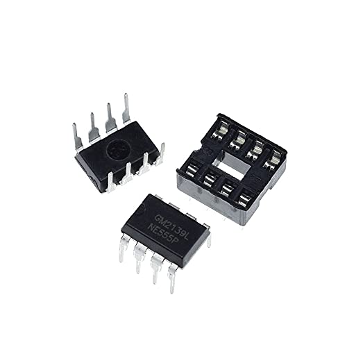 NE555 IC 555 lot de 10 puces oscillateur temporisateur programmables avec supports 8 broches