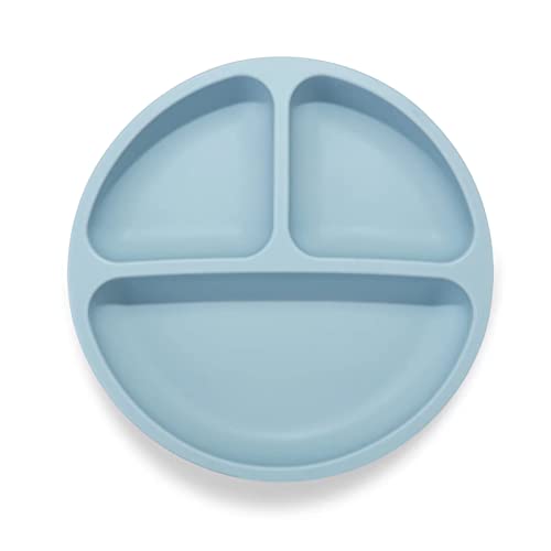 PandaEar 3 Pack Toddler Plates, Silicone Divided Suction Plate for Babies, BPA-Free 100% Food-Grade Silicone Unbreakable Baby Plate (Pink/Purple/Blue) by PandaEar - Image 6