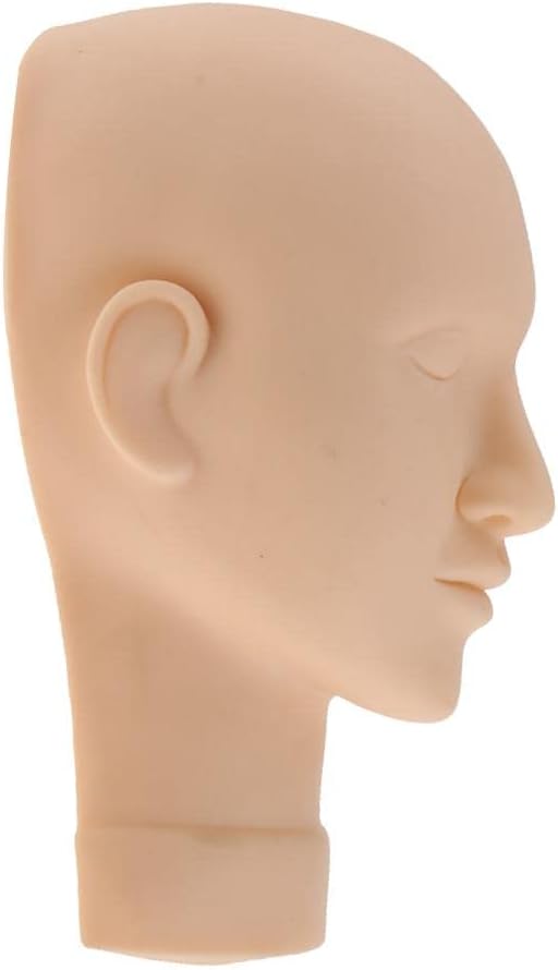 Soft Silicone Female Massage Training Tool Eyelash Makeup Practice Mannequin Head Face Painting Doll