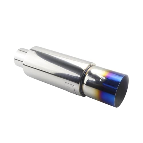 Embout d'échappement voiture universel en acier inoxydable bleu diamètre 57mm