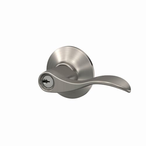 SCHLAGE Accent Keyed Entry Door Handle, Reversible, Satin Nickel - image 3
