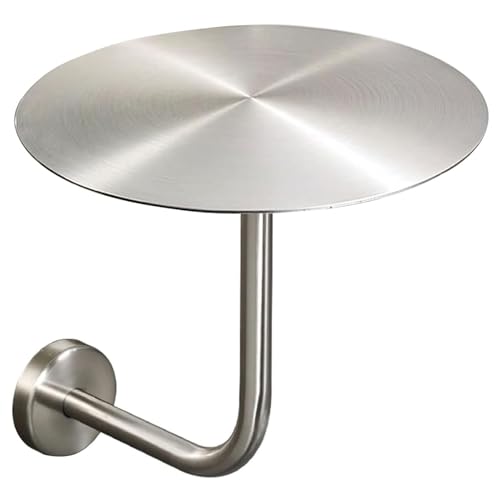Mesa de centro de pared con base de acero inoxidable, fácil montaje para sala de estar, oficina, dormitorio y balcón
