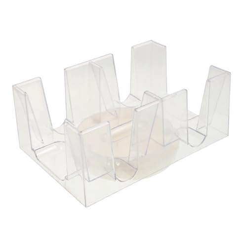 FELTECHELECTR Poker Storage Device Rotating Tray 6-Deck Capacity Present for Card Lovers