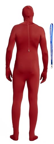 Image of Full Bodysuit Include Zipper Helper Unisex Spandex Stretch Adult Costume Zentai Disappearing Man Body Suit