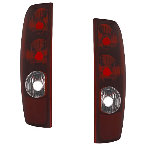 Evan-Fischer Tail Light Lens and Housing Compatible with 2004-2012 Chevrolet Colorado Set of 2 Passenger and Driver Side