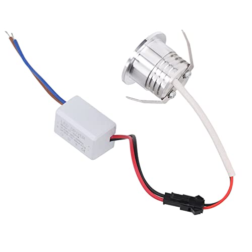 OVAQUIXI Mini Foco Empotrable, Foco Empotrable en Techo LED de Aluminio 3W AC85 a 265V 4000K, Luz de Exhibición Debajo del Gabinete con Recorte de 30 Mm para Librerías, Estantes, Armarios (Luz