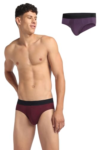 Image of Cresmo Men's|Anti-Microbial Luxury Micro Modal Underwear Breathable Ultra Soft Comfort Lightweight Brief|Pack of 2 |