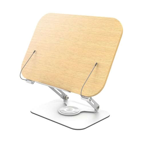 Modifiable Computer Bookstand for Textbooks Recipes Tablets and Laptops Highlighting 360 Rotation Pliable Plan Permanent Substan