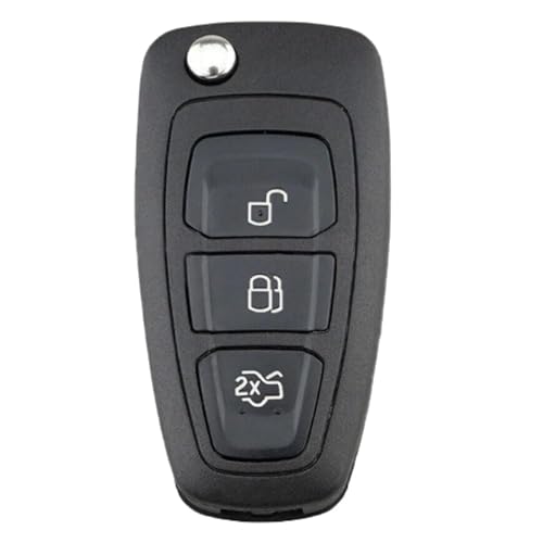SALPIE - Coque pour clé télécommande de Voiture à 3 Boutons - Coque de Remplacement Compatible avec : Ford - Ford Transit Connect Custom Focus C-Max - Lame...