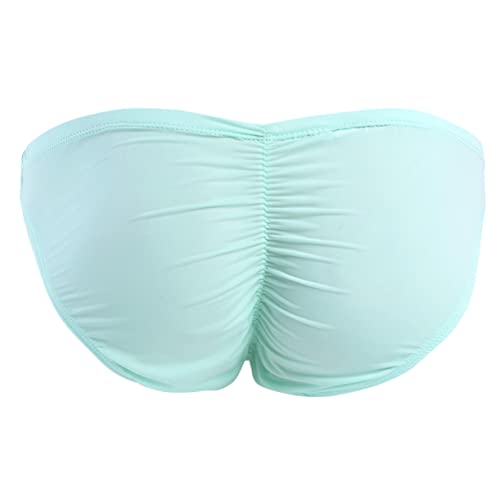 renvena Mens Bikini Bottoms Bulge Pouch Briefs Elastic Ruched Back Lingerie Panties Swim Underwear