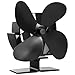 Ventilatore per caminetto Ventola per stufa a legna a 4 pale funzionamento...