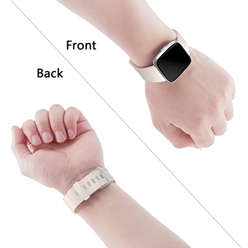 Wepro Replacement Bands Compatible with Fitbit Versa SmartWatch, Versa 2 and Versa Lite SE Sports Watch Band for Women Men, Small, Large