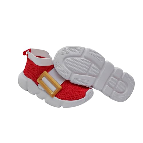 Adult Sonic Shoes, Adult Sonic Power Sneakers for Boys and Girls with Gold Buckle, Lightweight and Breathable Sonik Sneakers for Running and Walking, Men and Women Unisex Sizes3