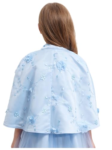 Sywiyi Girls Elegant Bolero Shrug Shawl Wraps Princess Cape Flower Dress Cover Up Dressy Coat Jacket Cardigan2