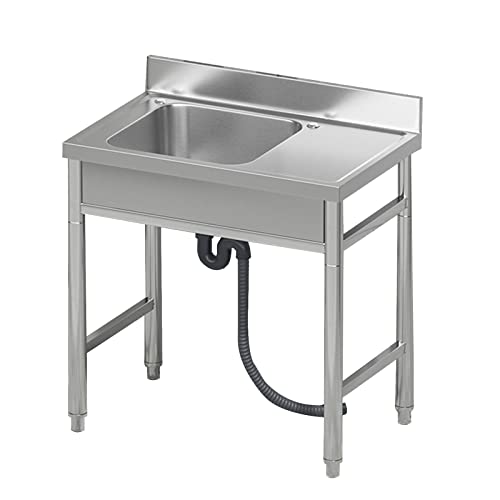 Évier de cuisine autoportant une cuve lavabo utilitaire avec établi