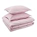 Amazon Basics Easy-Wash Microfiber Kid's Comforter and Pillow Sham Set - Full or Queen, Light Pink