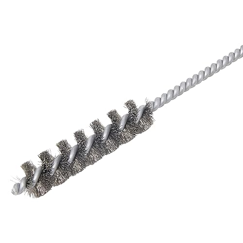 Image of Brush Research 84 Spiral Twist Brush, Stainless Steel 302, Single Stem, 9 /16 inch Diameter, 0.006 inch Wire Diameter, 7-1 /2 inch Shank Length, 10 inch Length, Hand Brush (Pack of 6)