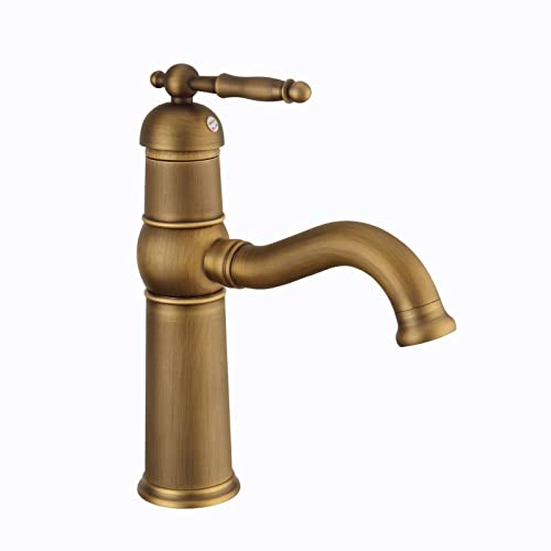 Robinet de lavabo rétro noir mitigeur lavabo levier unique pivotant salle de bain